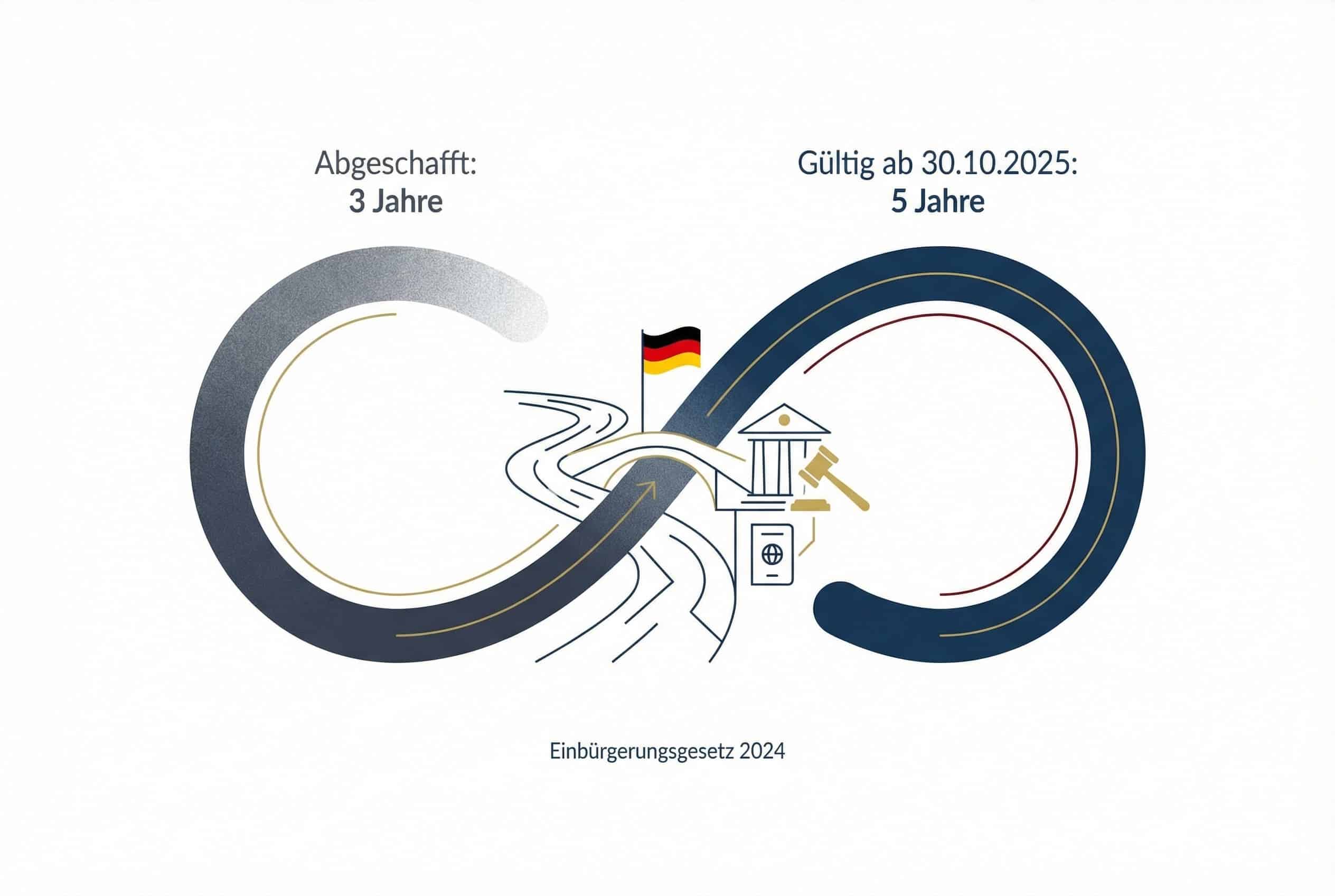 Abschaffung der Einbuergerung nach drei Jahren und neue Fuenfjahresfrist