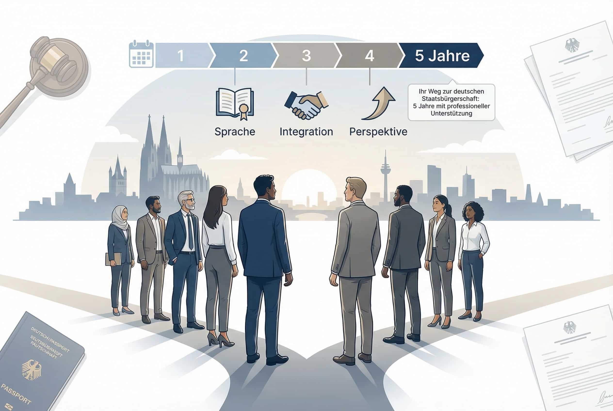 Einbuergerung 2026: Integration, Aufenthaltsdauer und Ermessenseinbuergerung